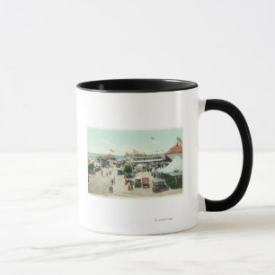 Mug Vue aérienne de ville de tente et de plaza