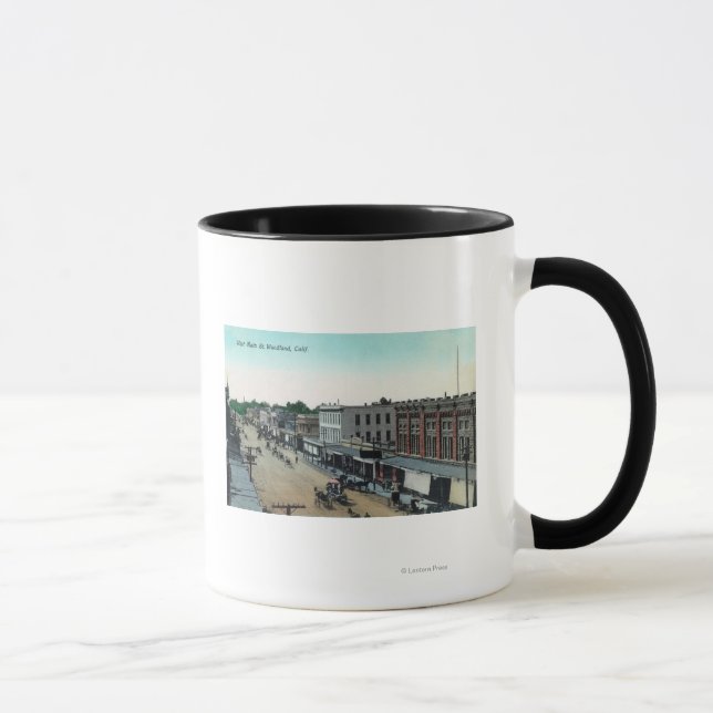 Mug Vue aérienne de West Main StreetWoodland, CA (Droite)