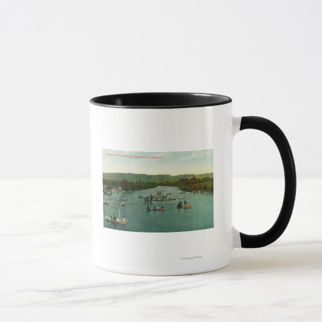 Mug Vue aérienne des bateaux sur le lac Watsonville (Droite)