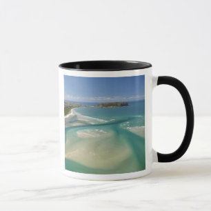Mug Vue aérienne d'estuaire, Sawyer Bay, Stanley et