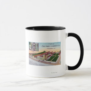 Mug Vue aérienne du bâtiment de l'incubateur Co de
