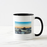 Vue aérienne du côté sud de TownPorterville, CA