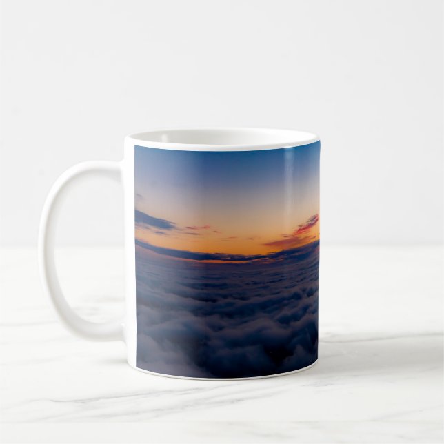 Mug Vue aérienne du coucher de soleil sur les Blue Rid (Gauche)