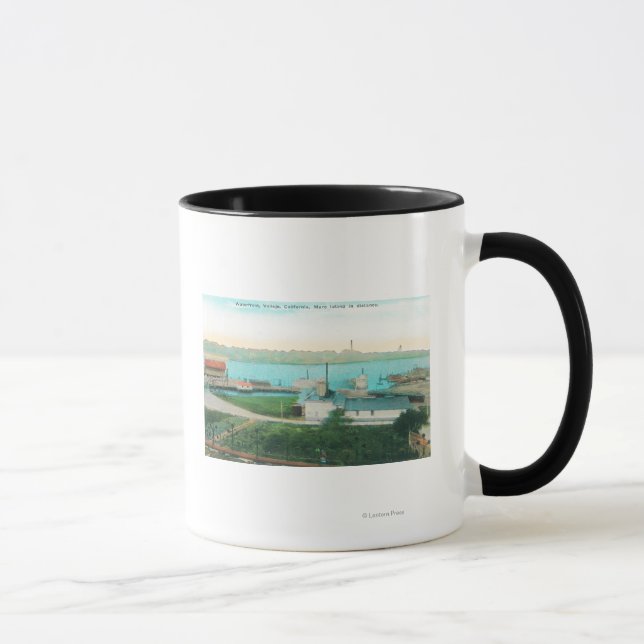 Mug Vue aérienne du front de mer de Vallejo et de Mare (Droite)