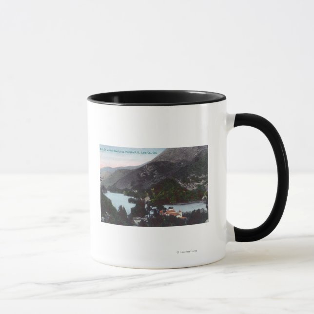 Mug Vue aérienne du lac Blue LakesMidlake, CA (Droite)