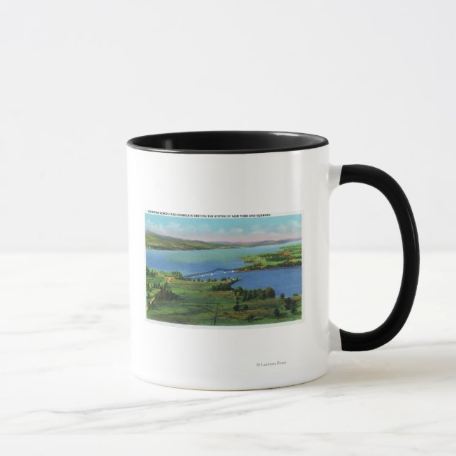 Mug Vue aérienne du nouveau pont reliant NY et VT (Droite)