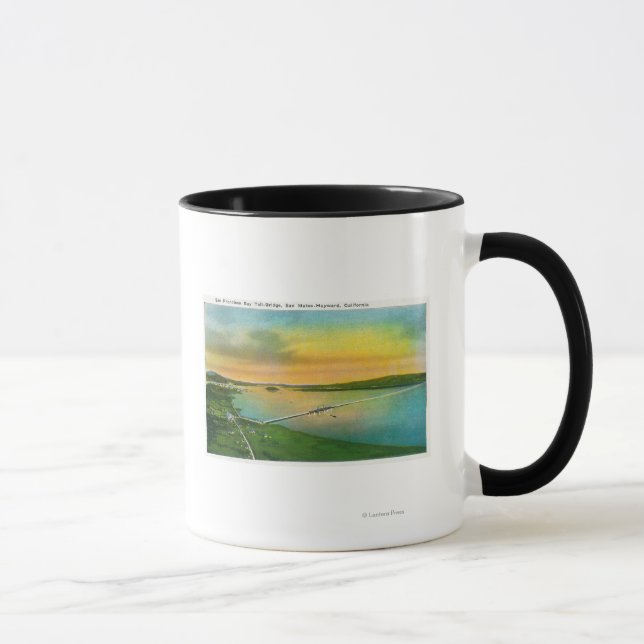 Mug Vue aérienne du pont Bay jusqu'à Hayward, CA (Droite)