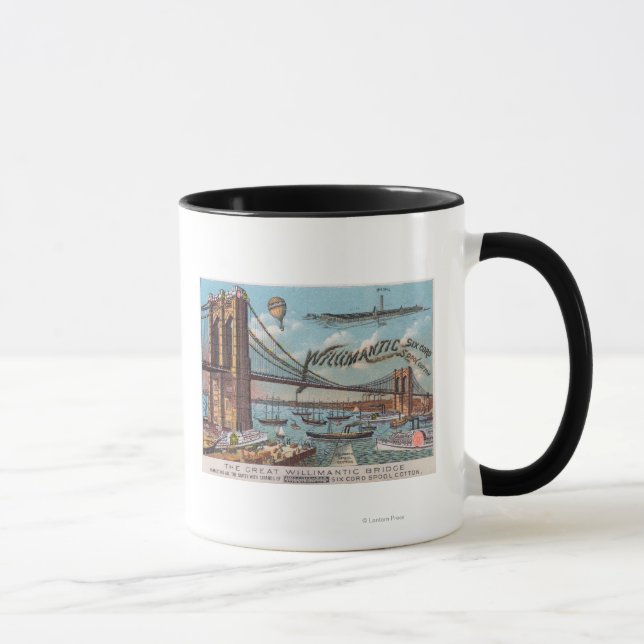 Mug Vue aérienne du pont Willimantic (Droite)
