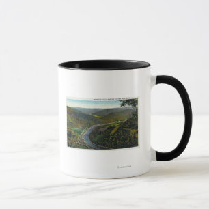 Mug Vue aérienne du sentier et de la vallée de Deerfie