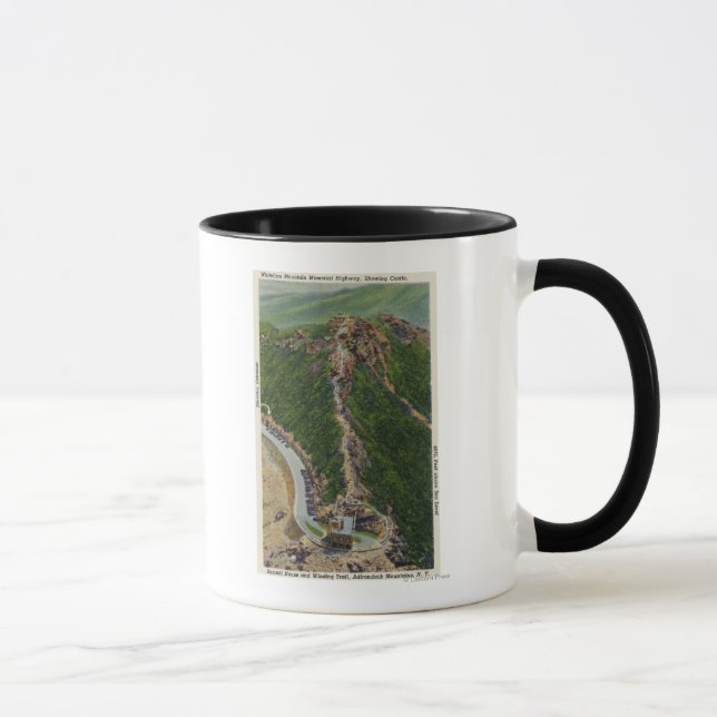 Mug Vue aérienne du sentier Winial, Château, Sommet (Droite)
