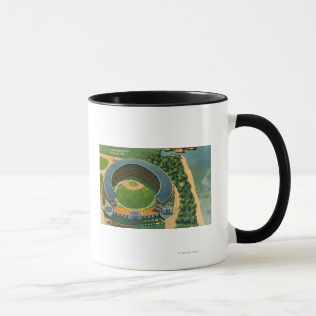 Mug Vue aérienne du stade municipal de Cleveland, OH (Droite)