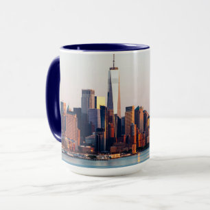 Mug Vue aérienne du World Trade Center du Sunset de Ne