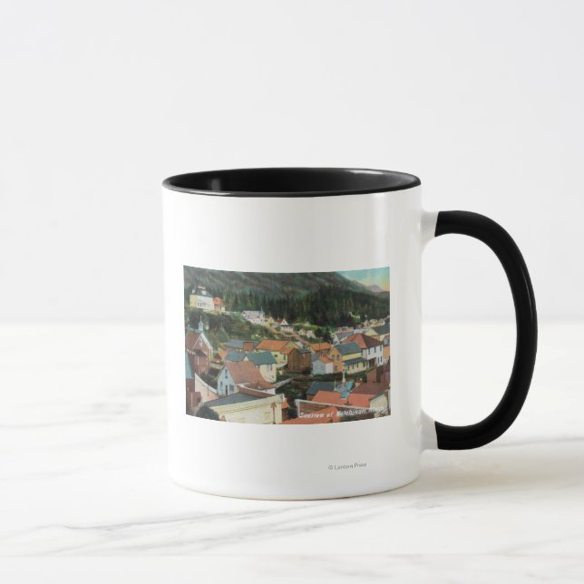 Mug Vue aérienne d'une section de la ville (Droite)