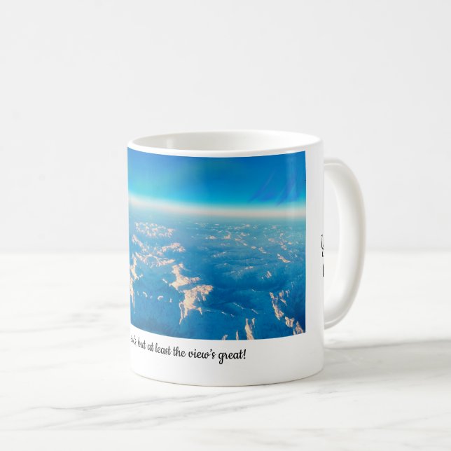 Mug Vue Ariale neige plafonnée montagne (Devant droit)