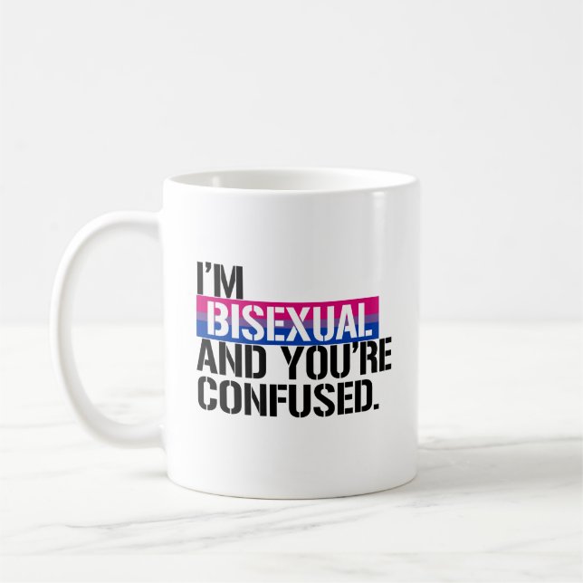 Mug Vue bisexuelle - je suis bisexuel et vous êtes (Gauche)