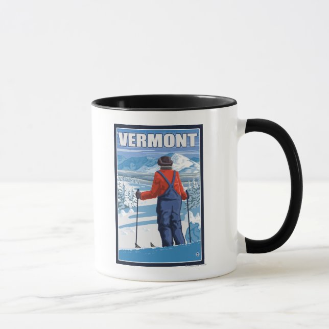 Mug Vue d'admission VermontSkier (Droite)
