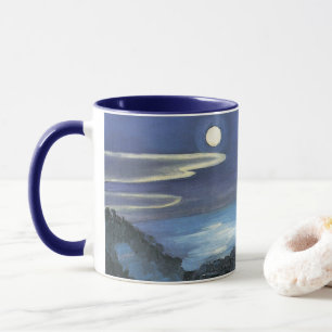 Mug Vue de Barcelone sur la ville de nuit par Walter G