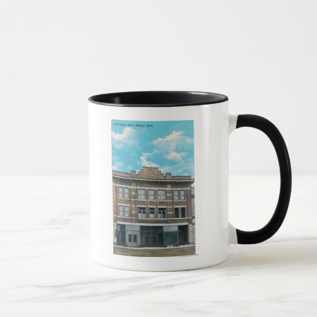 Mug Vue de bloc des anciens boursiers, facturation, MT (Droite)