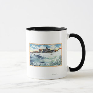 Mug Vue de bord de mer d'avenue de vue de mer du surf