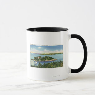 Mug Vue de bouton et du Long Island de citrouille