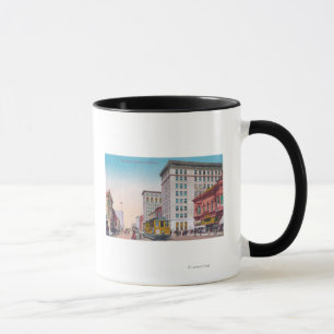 Mug Vue de Broadway avec la rue CarOakland, CA