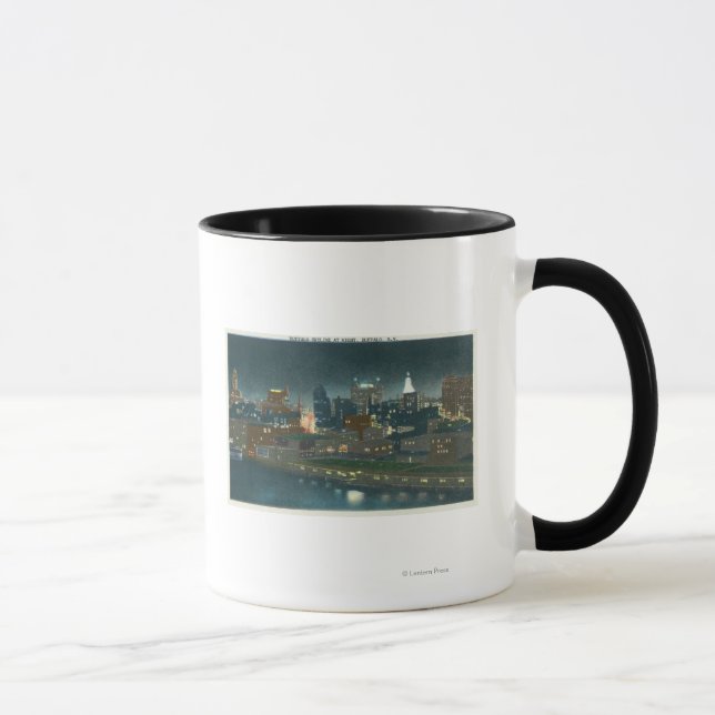Mug Vue de Buffalo Skyline la nuit (Droite)