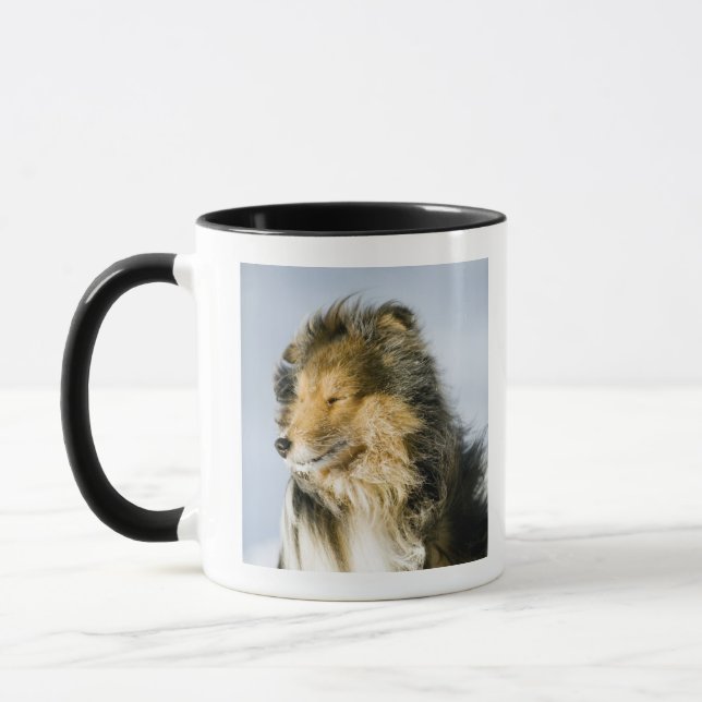 Mug Vue de chien de berger de Shetland (Gauche)