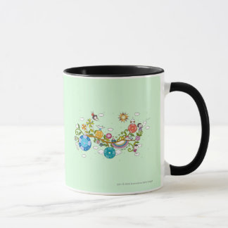 Mug Vue de côté des enfants jouant sur la branche
