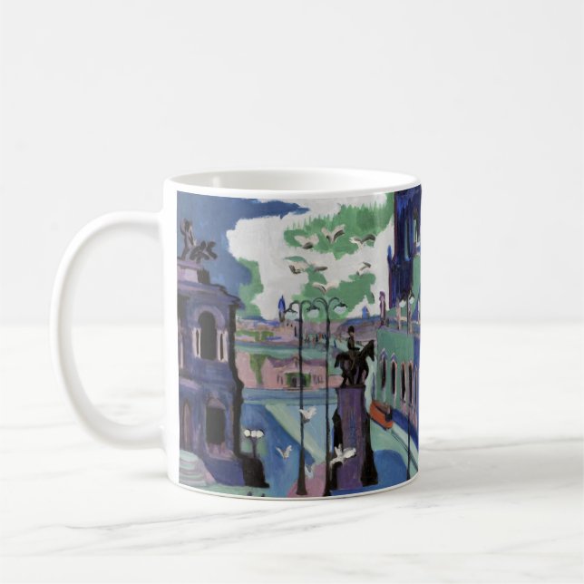 Mug Vue de Kirchner de la place du château de Dresde B (Gauche)