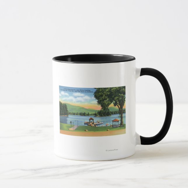 Mug Vue de la baie Algonquin de Buck Mt et du Knob Pil (Droite)
