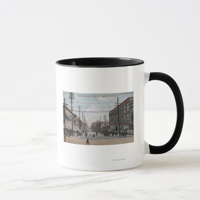 Mug Vue de la deuxième avenue de Pike Street (Droite)