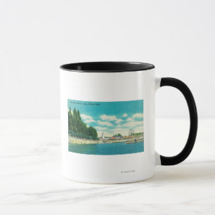 Mug Vue de la plage et du pilier de ville