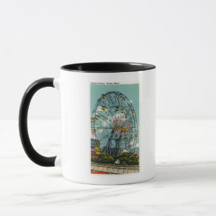 Mug Vue de la roue de Ferris célèbre de merveille