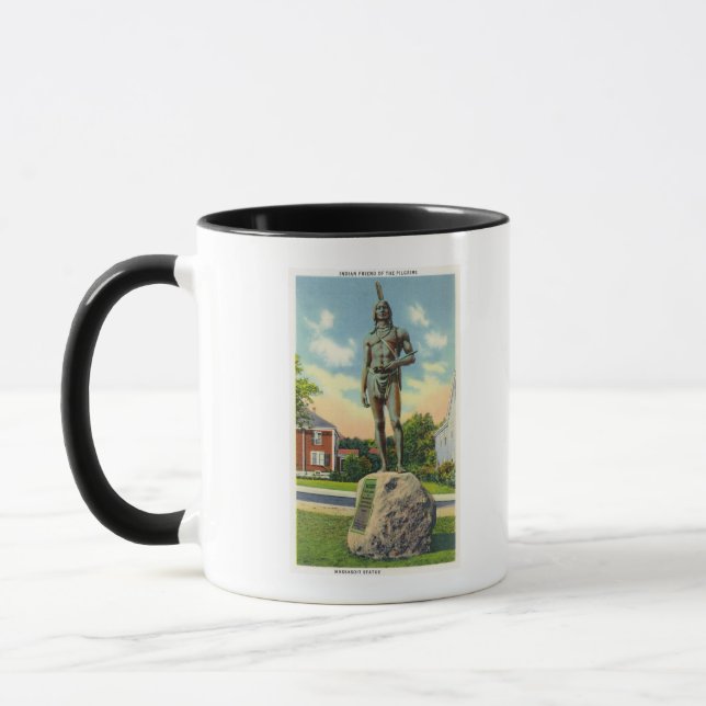 Mug Vue de la Statue Massasoit # 2 (Gauche)