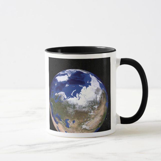 Mug Vue de la Terre montrant la région arctique (Droite)