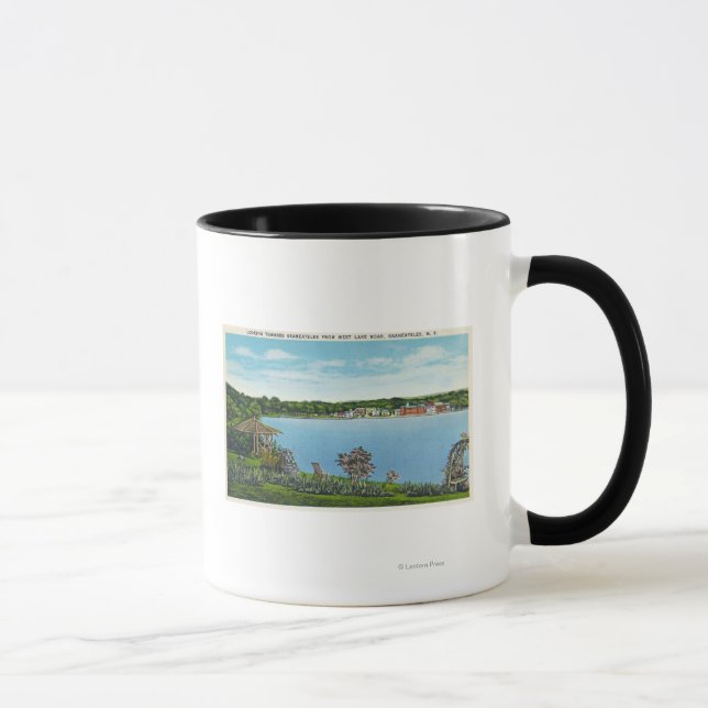 Mug Vue de la ville depuis West Lake Road (Droite)