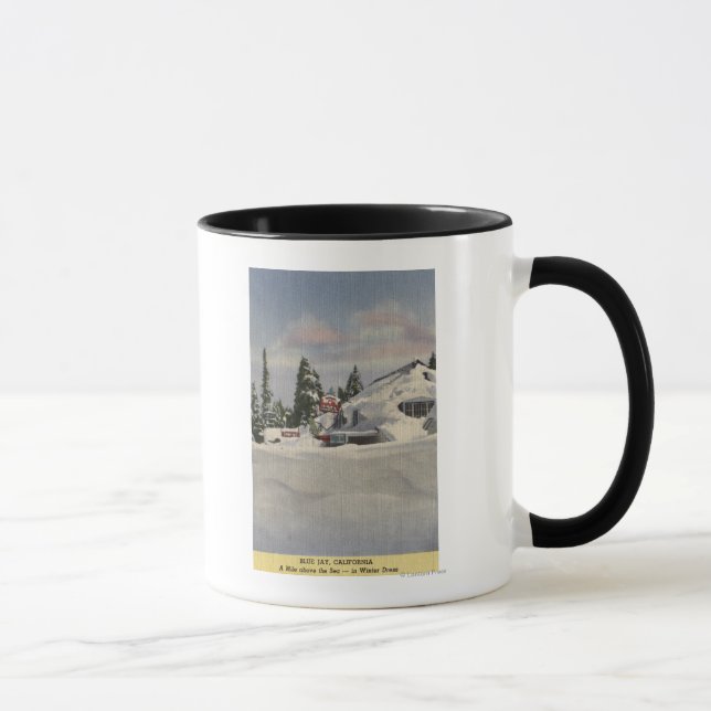 Mug Vue de la ville en hiver (Droite)