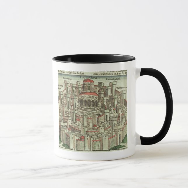 Mug Vue de la ville murée de Jérusalem montrant T (Droite)