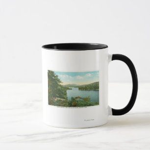 Mug Vue de lac inférieur Saranac d'île de bluff