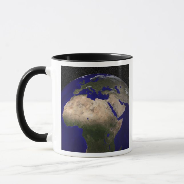 Mug Vue de l'Afrique, de l'Europe, du Moyen-Orient et  (Gauche)