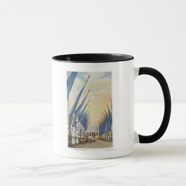 Mug Vue de l'Avenue des drapeaux, Salon mondial de 193 (Droite)
