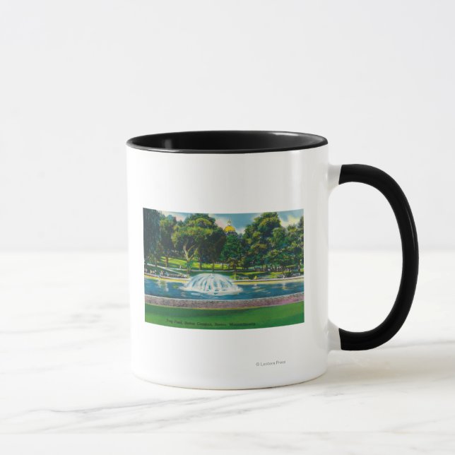 Mug Vue de l'étang de grenouille commun de Boston (Droite)