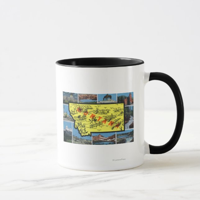Mug Vue de l'Etat avec les villes, vues Pittoresques (Droite)