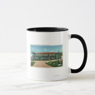 Mug Vue de magasin d'hôtel et de souvenir de sommet de