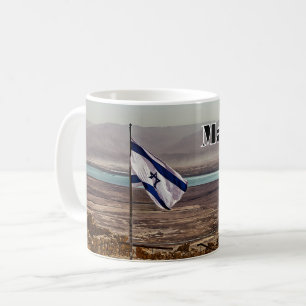 Mug Vue de Masada avec drapeau
