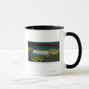 Mug Vue de nuit, barrage grand de Coulee