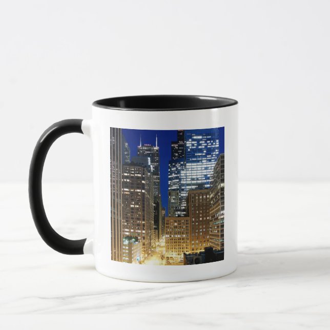 Mug Vue de nuit du paysage urbain de Chicago (Gauche)
