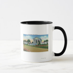 Mug Vue de parc de colline d'université de mémorial de