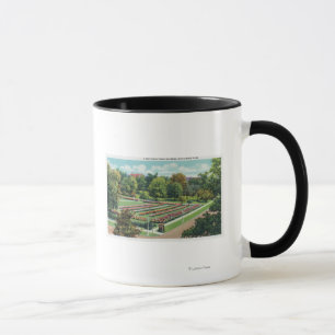 Mug Vue de roseraie de parc de Maplewood