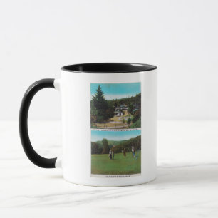 Mug Vue de terrain de golf, au sol de croquet,